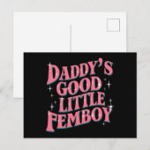 Papa's Goede Kleine Femboy LGBT Gay Pride Femoby Briefkaart (Voorkant / Achterkant)