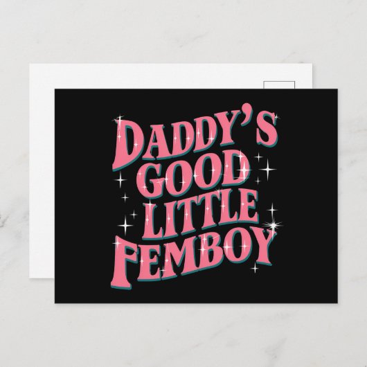 Papa's Goede Kleine Femboy LGBT Gay Pride Femoby Briefkaart (Voorkant / Achterkant)