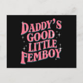 Papa's Goede Kleine Femboy LGBT Gay Pride Femoby Briefkaart (Voorkant)