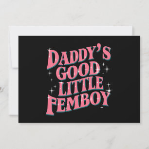 Papa's Goede Kleine Femboy LGBT Gay Pride Femoby Kaart