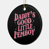 Papa's Goede Kleine Femboy LGBT Gay Pride Femoby Keramisch Ornament (Links)