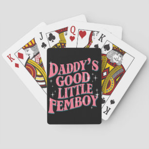 Papa's Goede Kleine Femboy LGBT Gay Pride Femoby Pokerkaarten