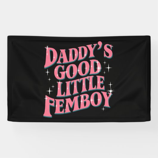Papa's Goede Kleine Femboy LGBT Gay Pride Femoby Spandoek (Horizontaal)