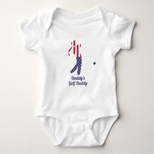 Papa's Golf Buddy   Amerikaanse vlag Golf Player Romper