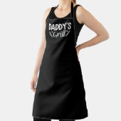 Papa's Grill BBQ Large Black Apron Schort (Insitu)