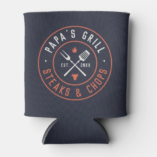 Papa's grill, speciaal jaar ingesteld blikjeskoeler (Voorkant)