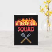 Papa's Grill Squad Grappig Bbq Vaderdag  Kaart (Gele Bloem)