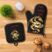 Papa's Grilling Secret Oven Mitt en Pot Holder Set (Top down)