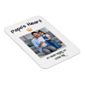Papa's Heart - gepersonaliseerde eerste Vaderdag-f Magneet (Rechterzijde)