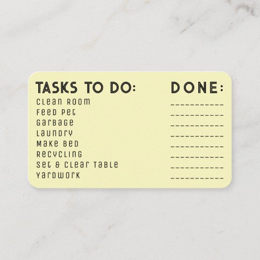 Papa's Helper Reward Card Visitekaartje (Achterkant)