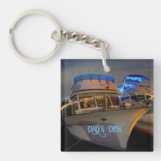 Papa's Hershine Trawler Boating Acryl Sleutelhange Sleutelhanger (voorkant)