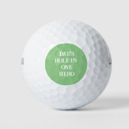 Papa's Hole-in-One Hero Initialen Green&white Golfballen
