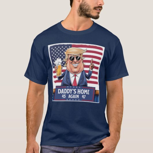 Papa's Home 45 47 Grappig Trump T-shirt (Voorkant)