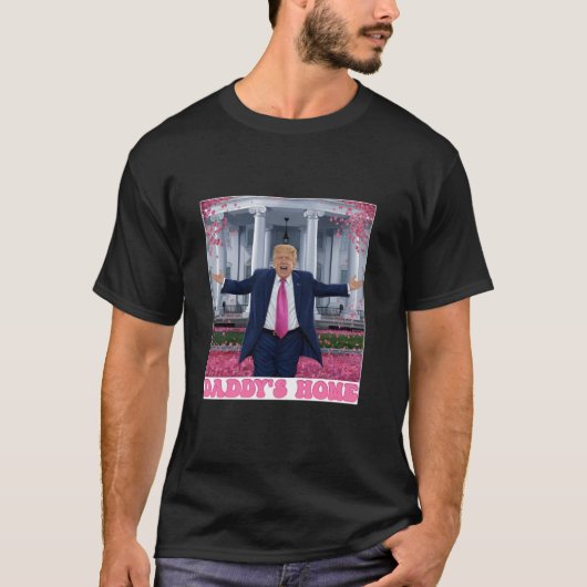 Papa's Huis Grappig Trump Roze 2024 Lange mouw T S T-shirt (Voorkant)