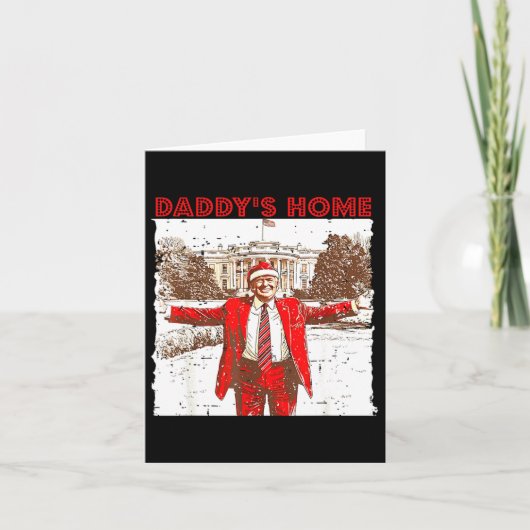 Papa's huis Ik zal thuis zijn voor kerstplezier Tr Kaart (Voorkant)