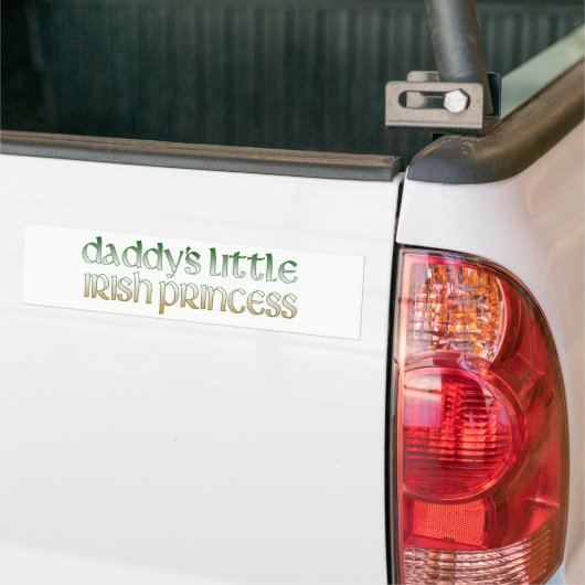 Papa's Ierse prinses Bumpersticker (Op Truck)