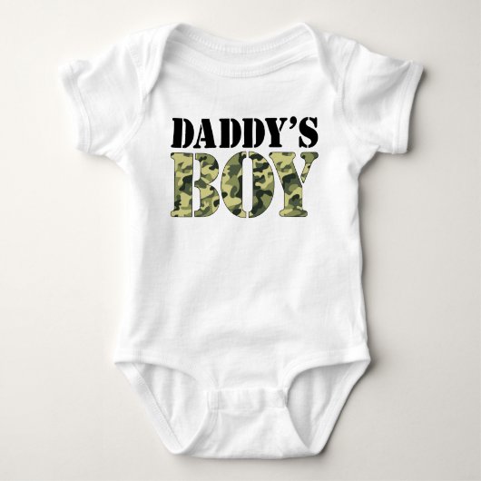 Papa's jongen Camo Romper (Voorkant)