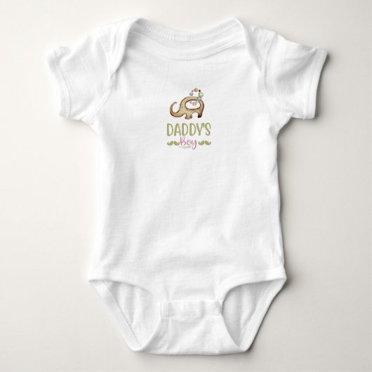 Papa's jongen met olifant romper (Voorkant)