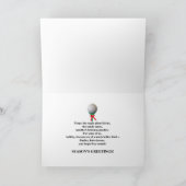 Papa's kerst Kaart met Golfing Santa (Binnen)