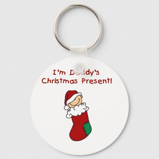 Papa's kerstcadeau T-shirts en cadeaus Sleutelhanger (Voorkant)