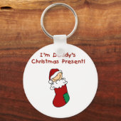 Papa's kerstcadeau T-shirts en cadeaus Sleutelhanger (Voorkant)