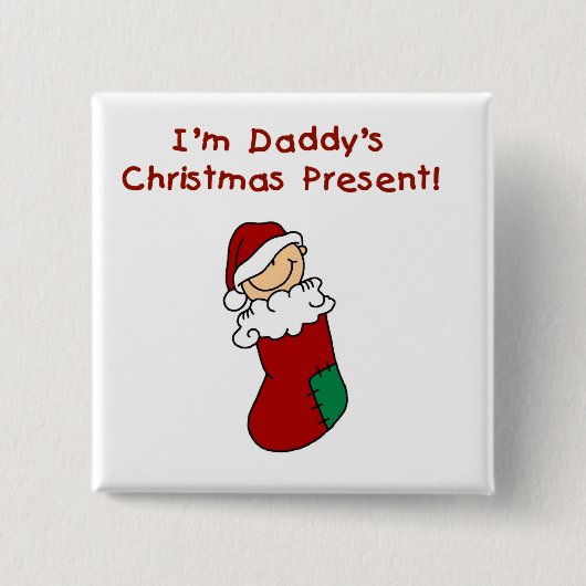 Papa's kerstcadeau T-shirts en cadeaus Vierkante Button 5,1 Cm (Voorkant)