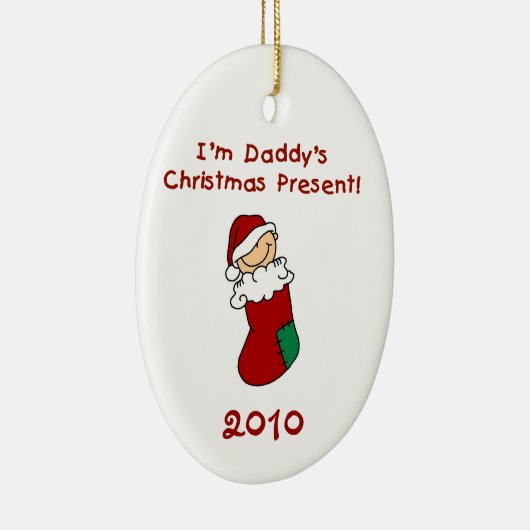 Papa's kerstcadeautje Baby Ornament (Rechts)