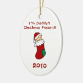 Papa's kerstcadeautje Baby Ornament (Links)