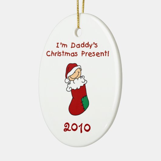 Papa's kerstcadeautje Baby Ornament (Links)