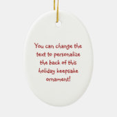 Papa's kerstcadeautje Baby Ornament (Achterkant)