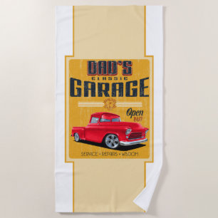 Papa's Klassieke Truck Garage uit 1956 Strandlaken