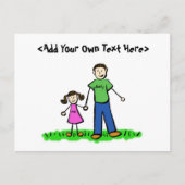 Papa's klein meisje Briefkaart (Brunette) (Voorkant)