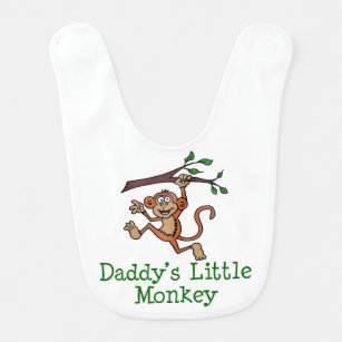 Papa's kleine aap Cartoon Bib Baby Slabbetje