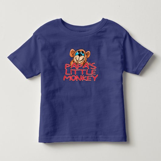 Papa's kleine aap kinder shirts (Voorkant)