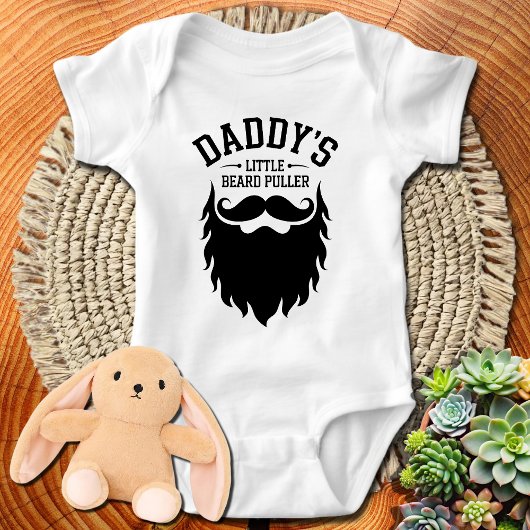 Papa's kleine baardtrekker Grappige Vaderdag Romper