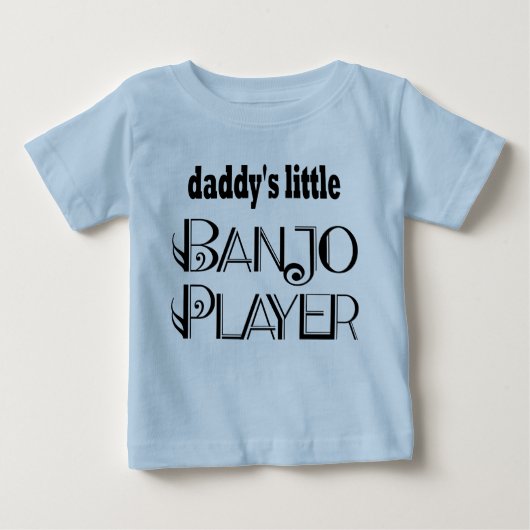 Papa's kleine banjo Player Baby T-shirt (Voorkant)