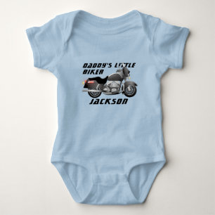 Papa's kleine biker met motor romper