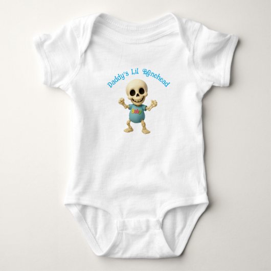 Papa's Kleine Bonehead Eén-delig Romper (Voorkant)