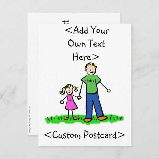 Papa's kleine Briefkaart (blond) (Voorkant / Achterkant)