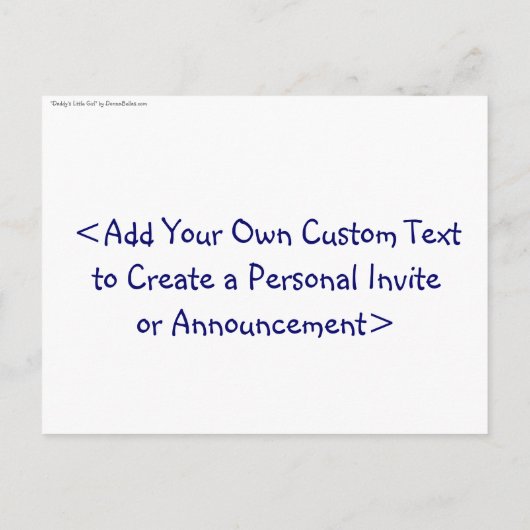 Papa's kleine Briefkaart (blond) (Achterkant)