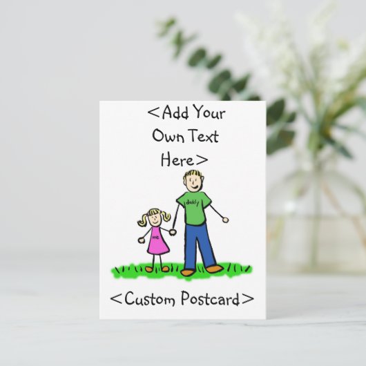 Papa's kleine Briefkaart (blond) (Staand voorkant)