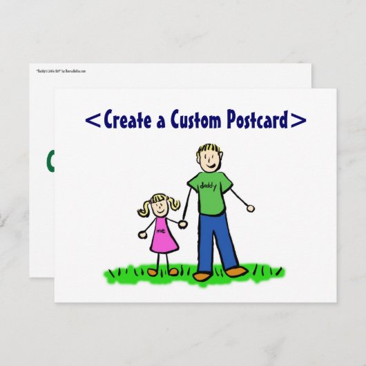 Papa's kleine Briefkaart (blond) (Voorkant / Achterkant)