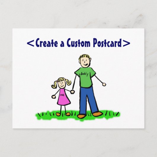 Papa's kleine Briefkaart (blond) (Voorkant)