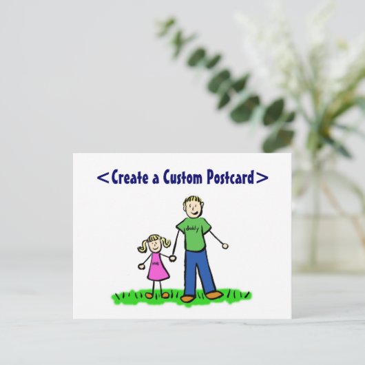 Papa's kleine Briefkaart (blond) (Staand voorkant)