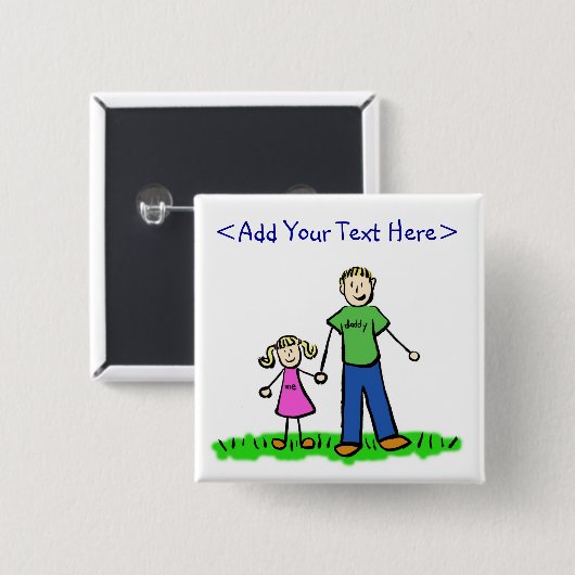 Papa's kleine Button (blond) (Voorkant /achterkant)