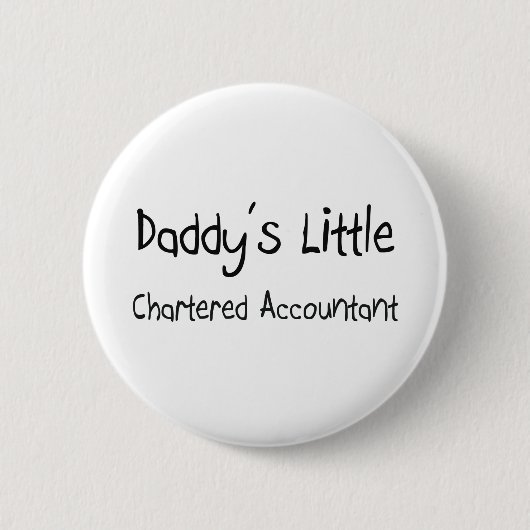 Papa's kleine charteraccountant ronde button 5,7 cm (Voorkant)