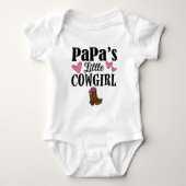 PAPA'S KLEINE COWGIRL One-PC Bodysuit (Voorkant)