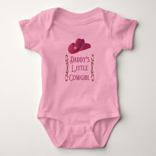 Papa's kleine Cowgirl Romper (Voorkant)