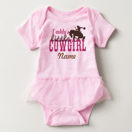 "Papa's kleine Cowgirl" Tutu Bodysuit (Voorkant)