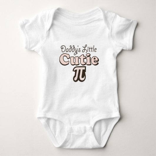 Papa's kleine Cutie Pi Baby Creeper Romper (Voorkant)